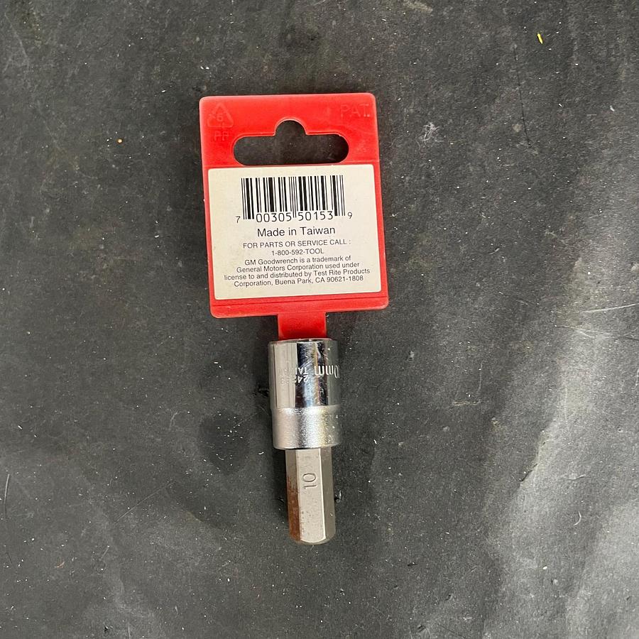 GOODWRENCH GM8176 3/8” DRIVE 10MM HEX - BIT SOCKET
