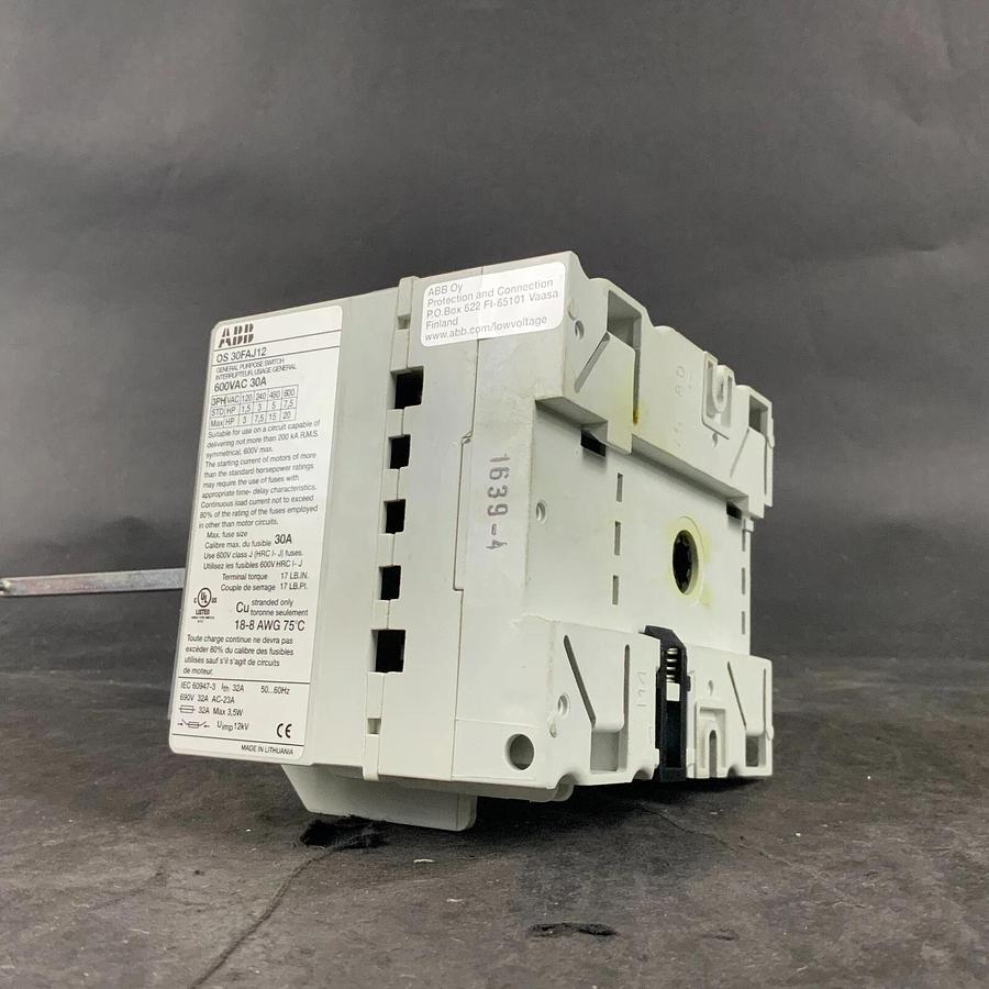 Used ABB OS30FAJ12 DISCONNECT SWITCH ($45 OBO)