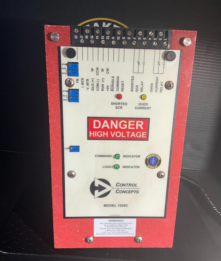 Used CONTROL CONCEPTS 1029C-P30/50-415V-50A IL30-R4/20MA-IPOT ($199.99 OBO)