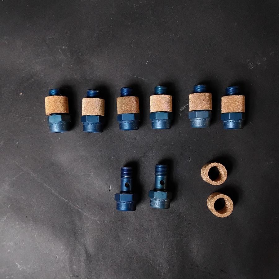 Used FESTO GRE-1/8 EXHAUST AIR FLOW CONTROL VALVES-GROUP OF 8 ($12 OBO)