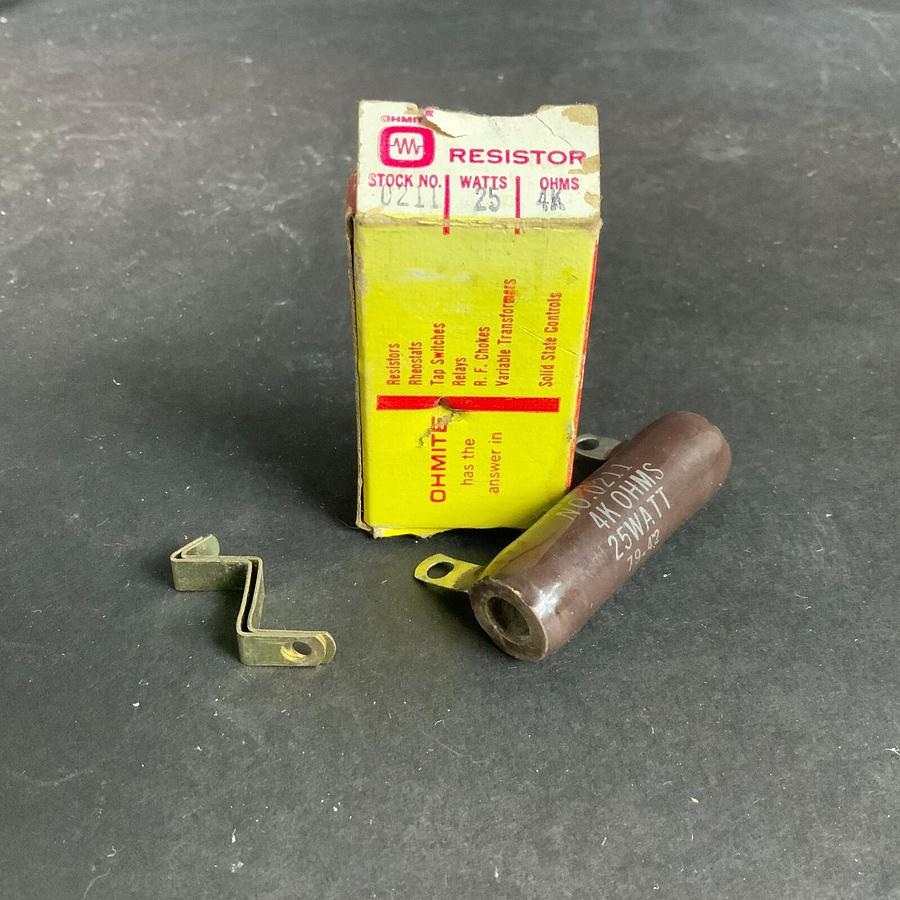 Used OHMITE 270-25K-40 RESISTOR - DISCONTINUED OLD STOCK ($10 OBO)