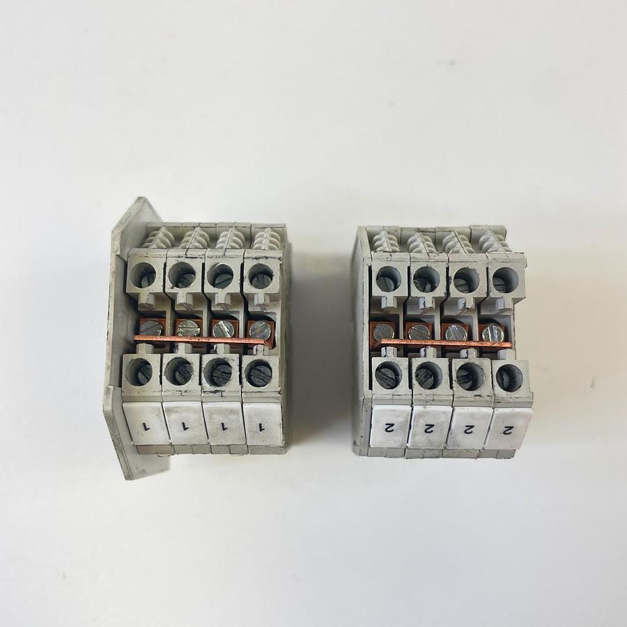 Used IEC 60947-7-1 TERMINAL BLOCK (2) 800V INDUSTRIAL DIN RAIL ELECTRICAL CONNECTOR