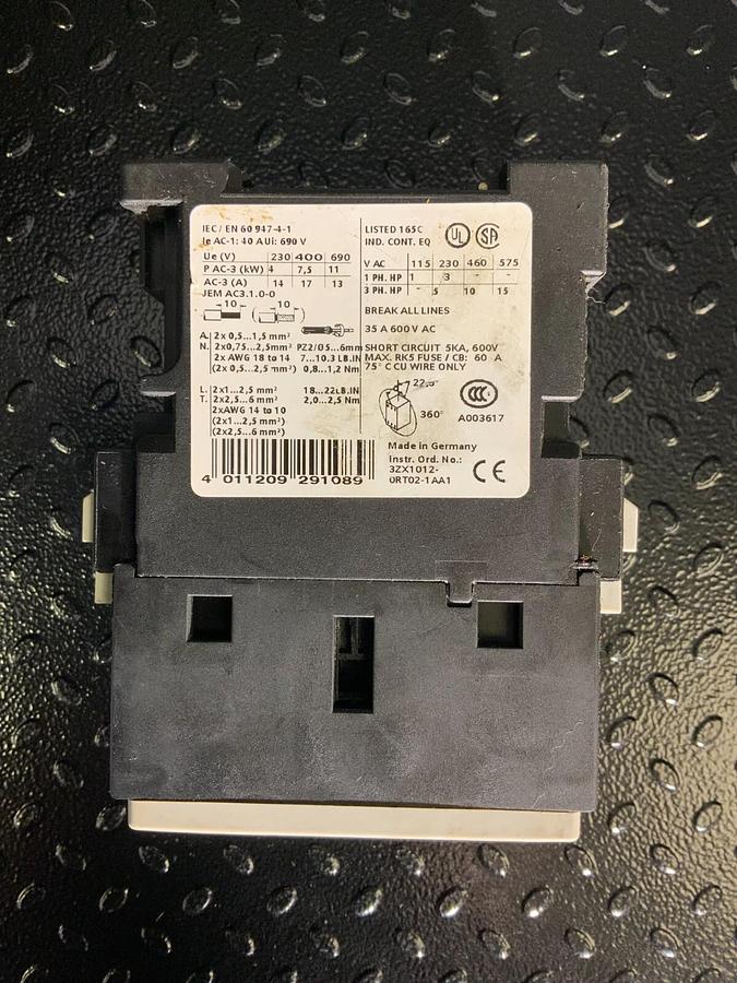 Used SIEMENS 3RT1025-1BP40 ($149.99/EACH OBO)