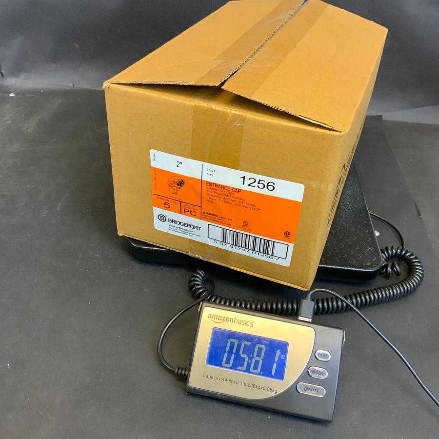 Used BRIDGEPORT 1256 2” ENTRANCE CAP - BOX OF 5 ($60 OBO)