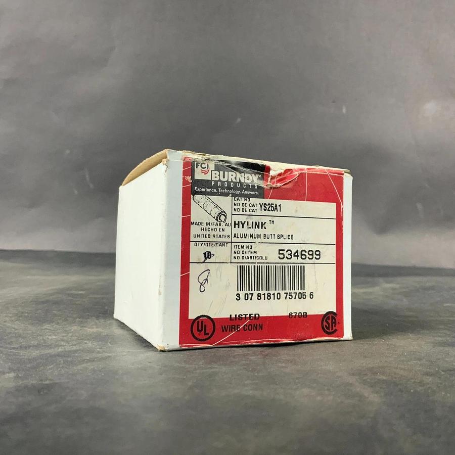 BURNDY YS25A1 HYLINK ALUMINUM BUTT SPLICE - QTY 8 ($45 OBO)