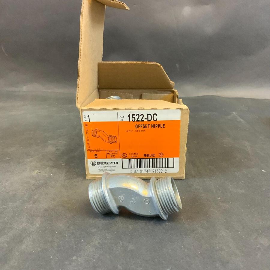 Used BRIDGEPORT 1522-DC 1” OFFSET NIPPLE - BOX OF 5 ($15 OBO)
