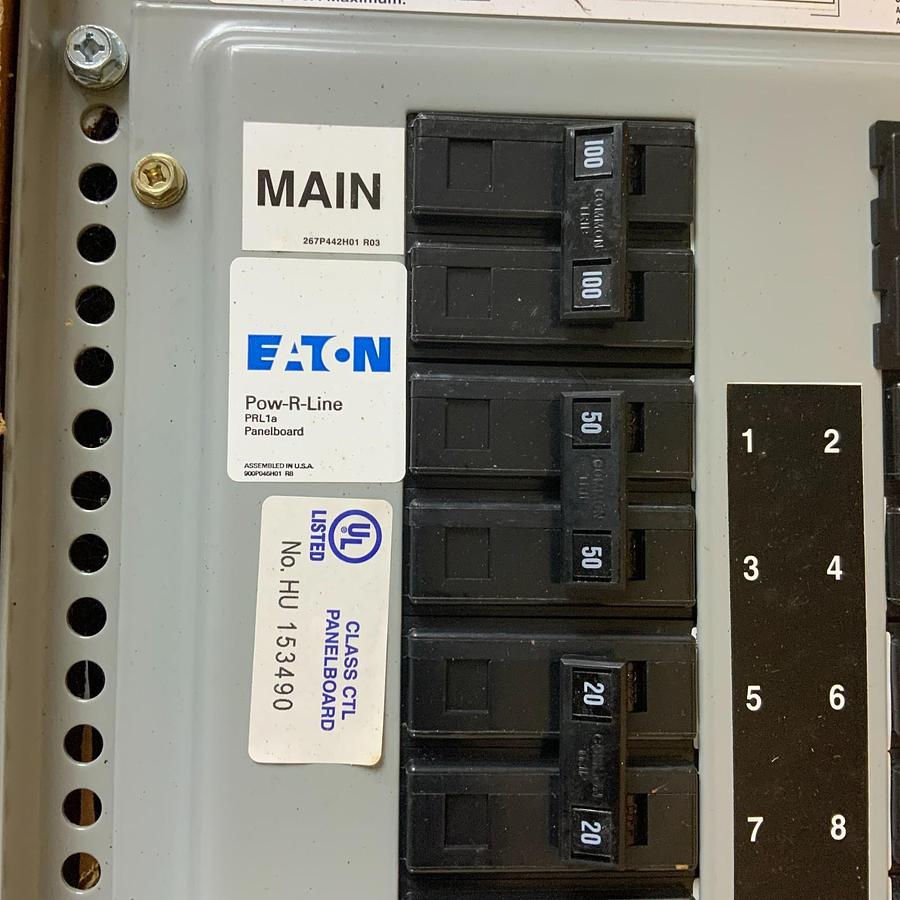 Used EATON POW-R-LINE PRL1A PANELBOARD 120/240V - PANELBOARD ONLY ($300 OBO)