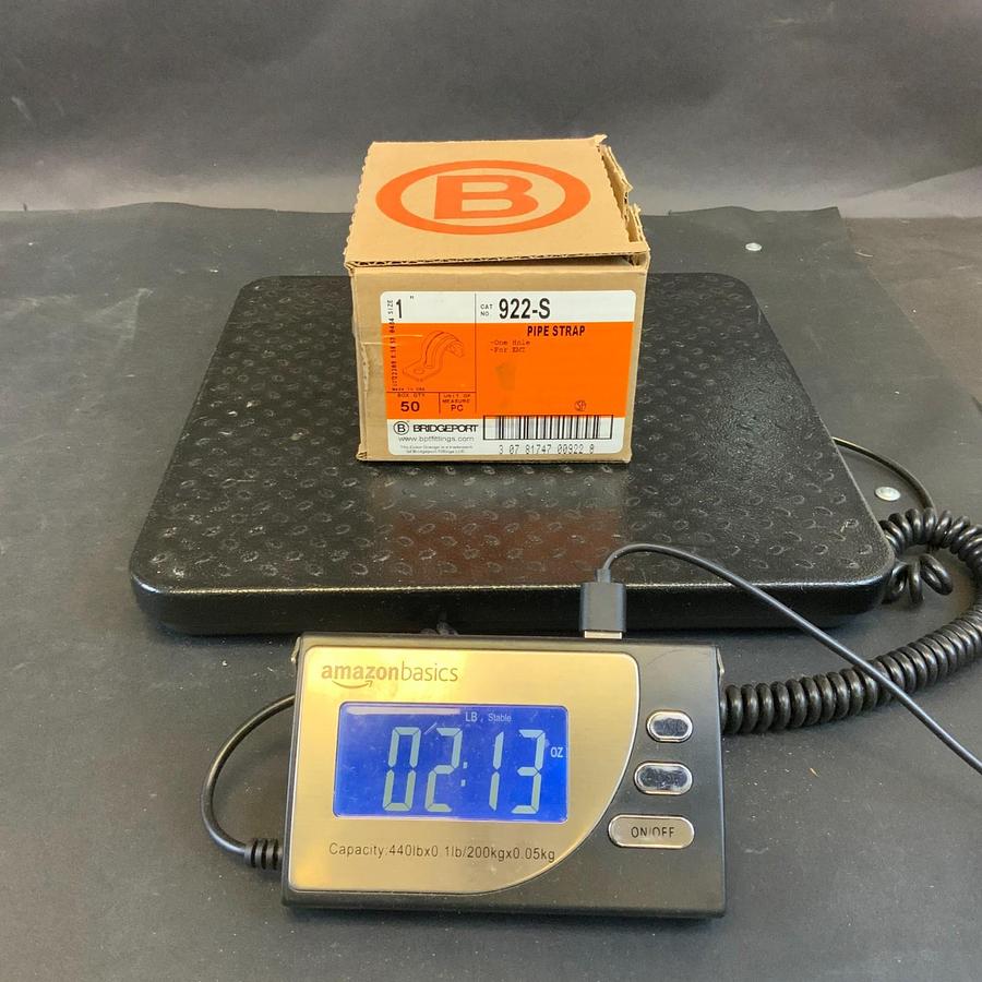 Used BRIDGEPORT 922-S 1” PIPE STRAP - BOX OF 50 ($20 OBO)