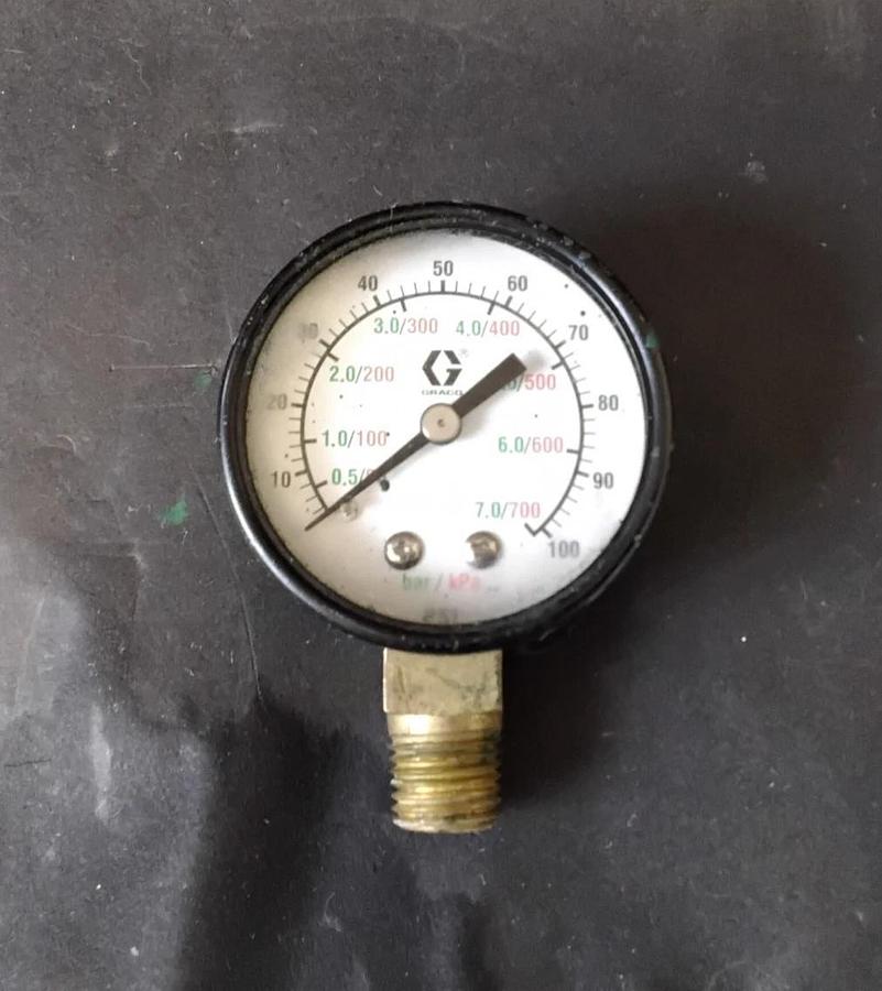 Used GRACO 0-100 PSI LOW PRESSURE AIR GAUGE ($17 OBO)