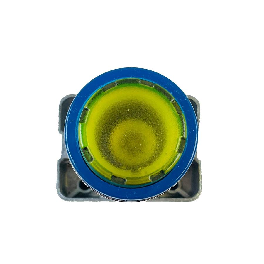 Used AUTOMATIONDIRECT GCX1194-24L 22MM METAL YELLOW ILLUMINATED PUSHBUTTON 24V AC/DC