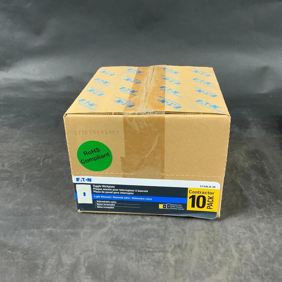 EATON 5134LA-10 TOGGLE WALLPLATE - SET OF 10 ($10 OBO)