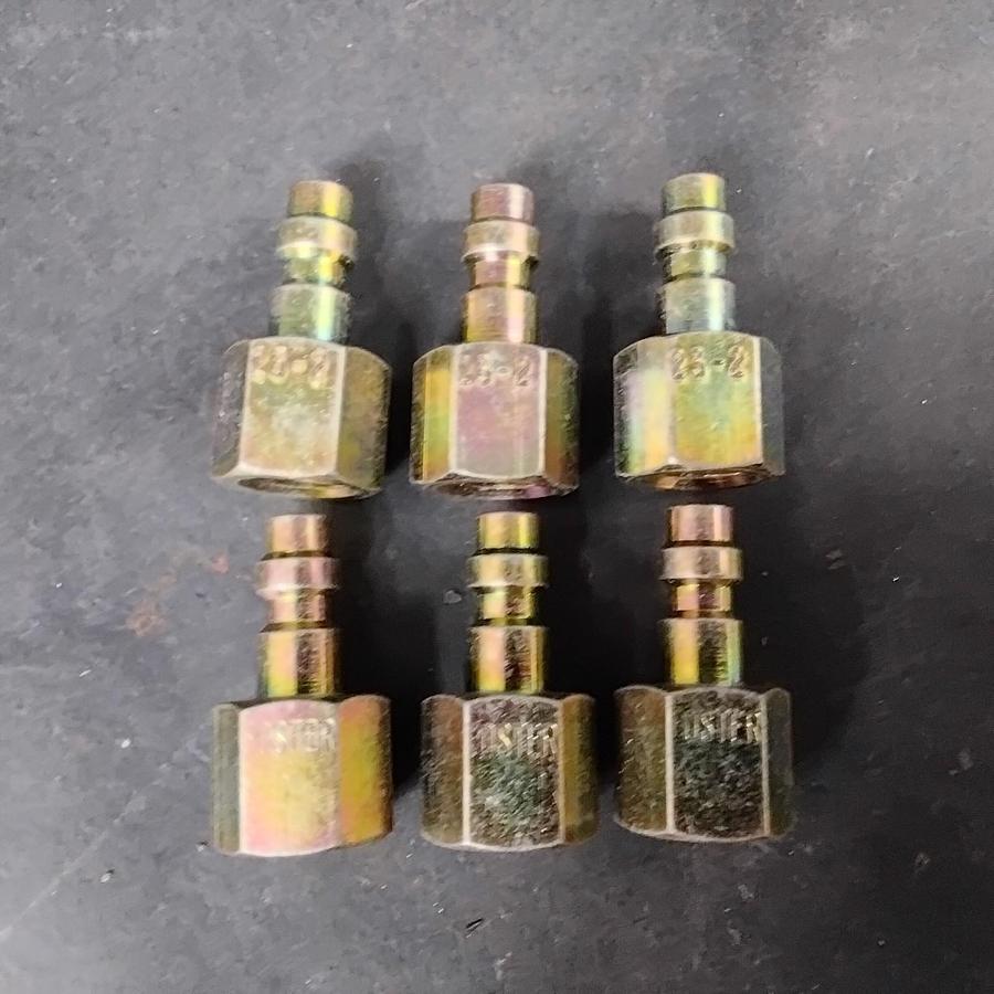 Used FOSTER 23-2 QUICK COUPLER CONNECTOR PLUGS - GROUP OF 11 (10 OBO)