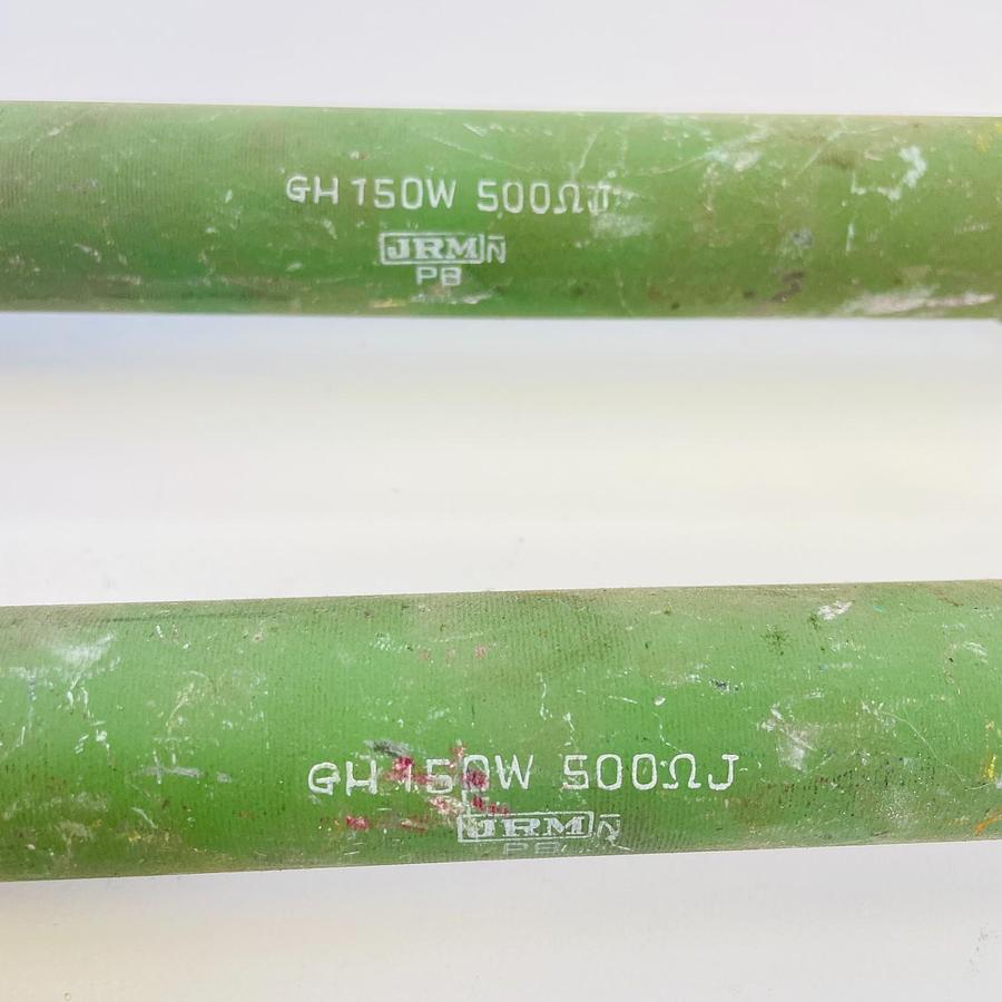 Used JRM GH150W 500 OHM RESISTOR (2 TOTAL) POWER WIREWOUND ELECTRICAL COMPONENT