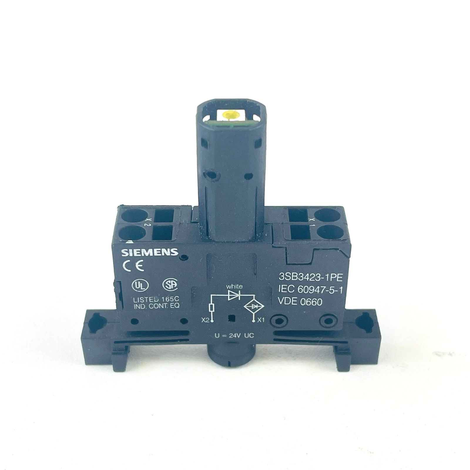Used SIEMENS 3SB3423-1PE CONTACT BLOCK CONTROL SWITCH PUSHBUTTON INDUSTRIAL