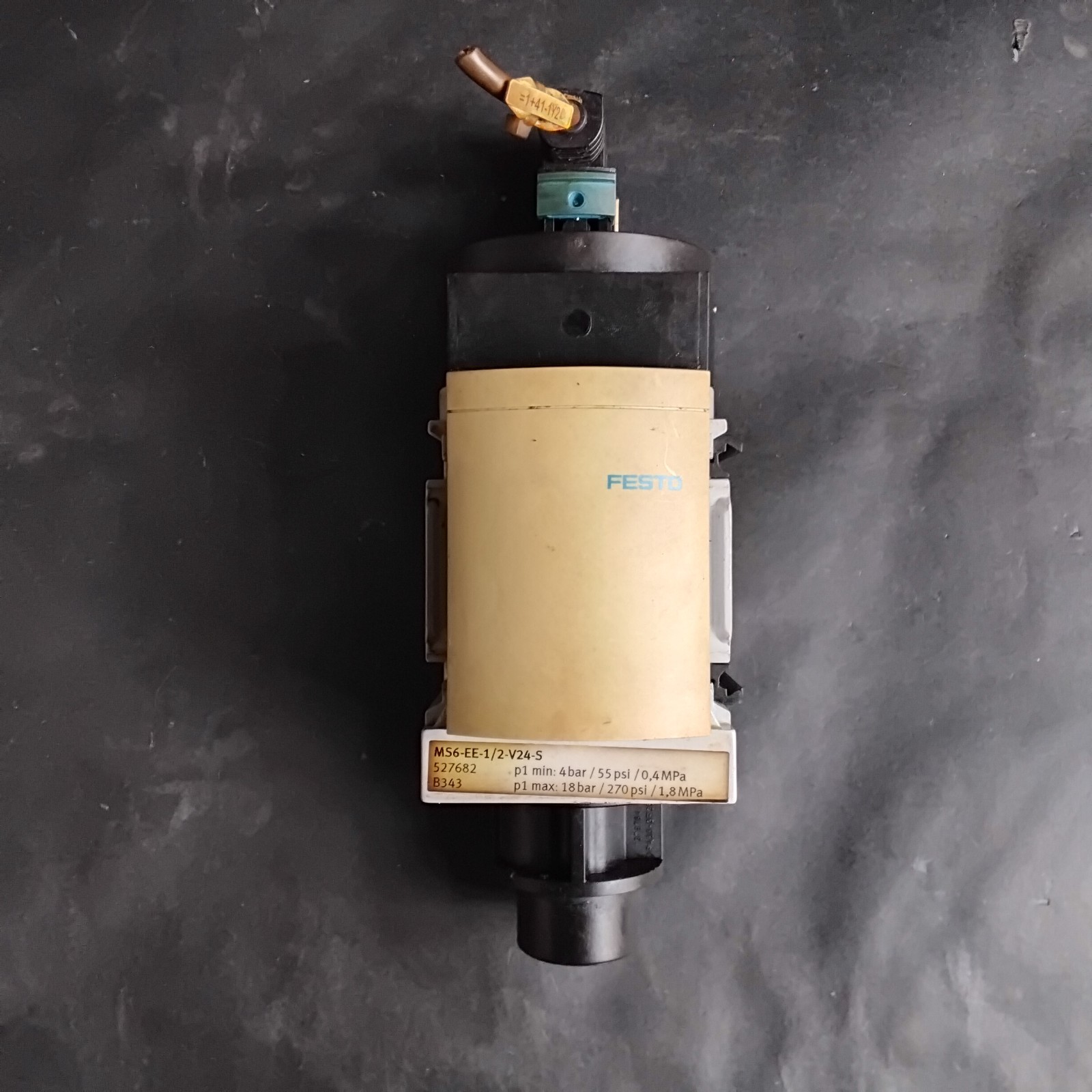 Used FESTO MS6-EE-1/2-V24-S PNEUMATIC VALVE ($45 OBO)