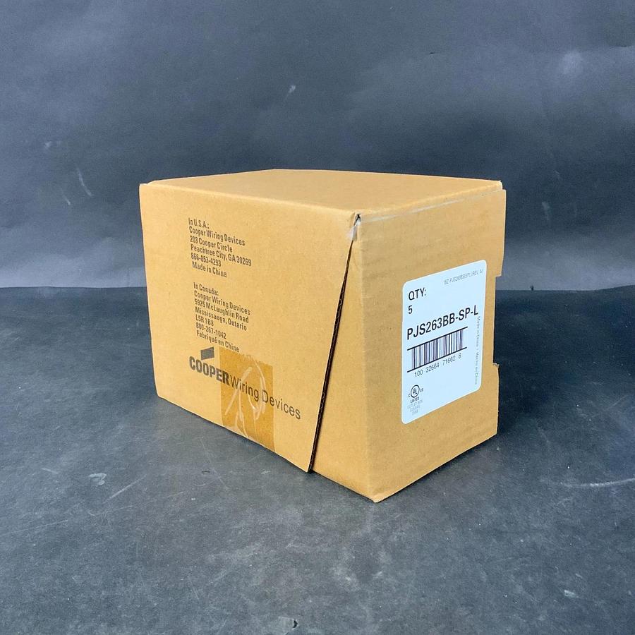 Used COOPER WIRING DEVICE PJS263BB-SP-L WALLPLATE - BOX OF 5 ($20 OBO)