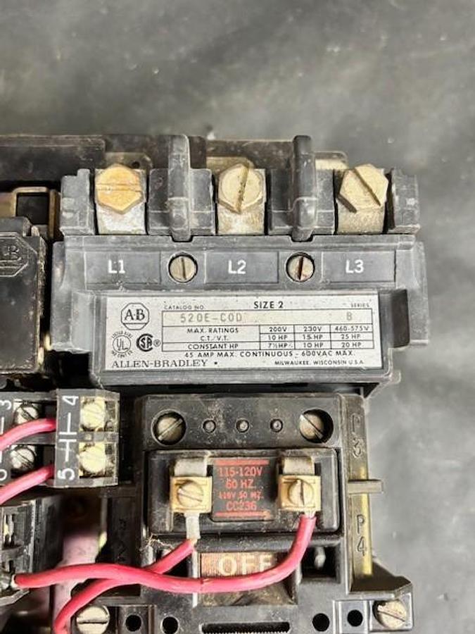 Used ALLEN BRADLEY 520E-C0D SERIES B STARTER