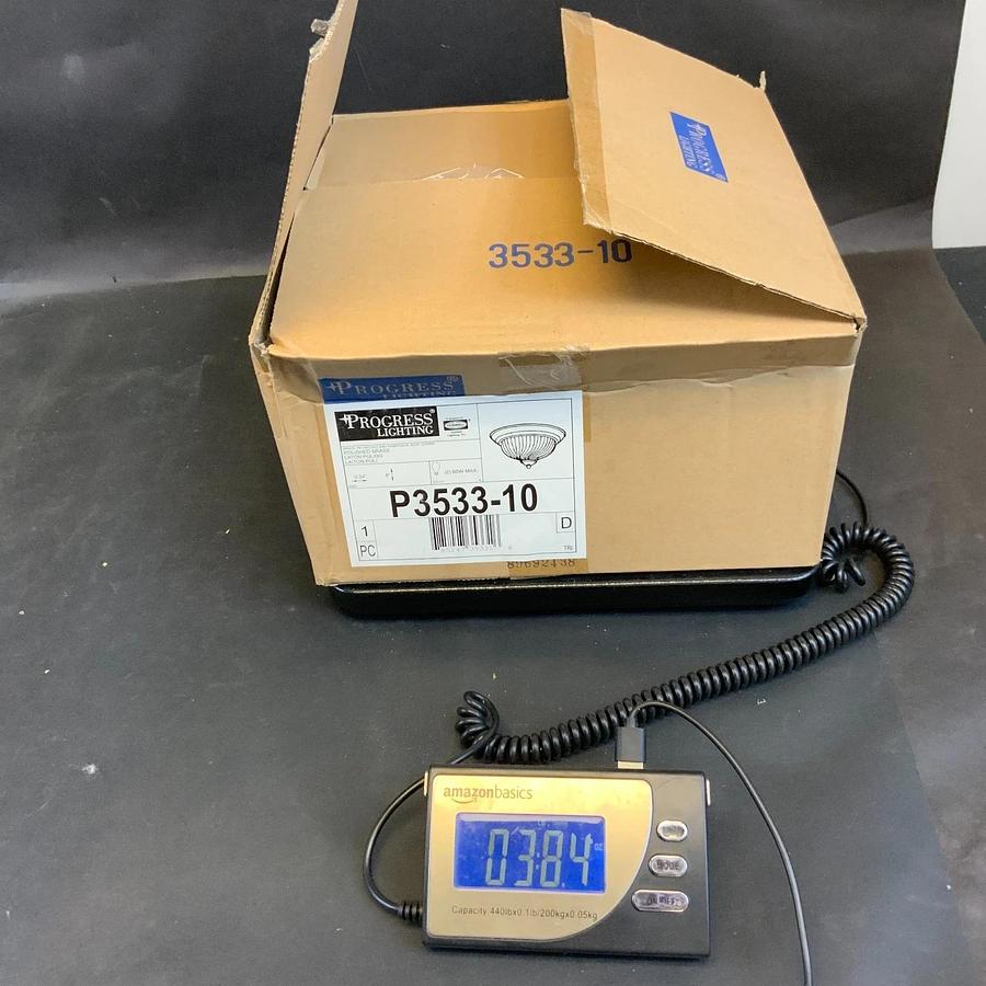 Used HUBBELL PROGRESS LIGHTING P3533-10 SWIRLED GLASS LIGHT FIXTURE ($20 OBO)