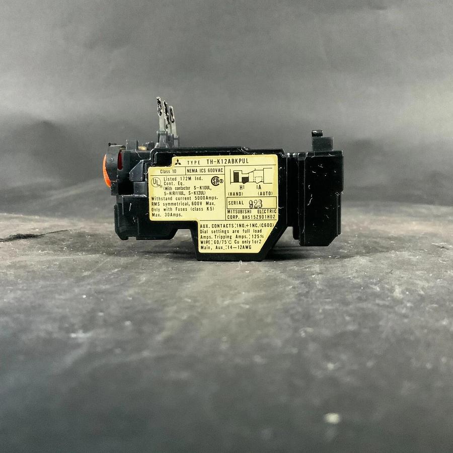 Used MITSUBISHI TH-K12ABKPUL THERMAL OVERLOAD RELAY ($35 OBO)