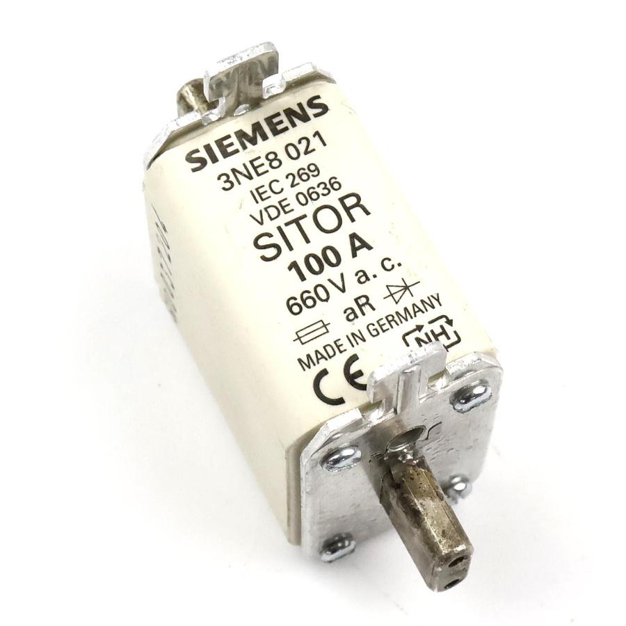Used SIEMENS 3NE8021 SITOR SEMICONDUCTOR FUSE 100A 660V AC | EXCELLENT | REFURBISHED