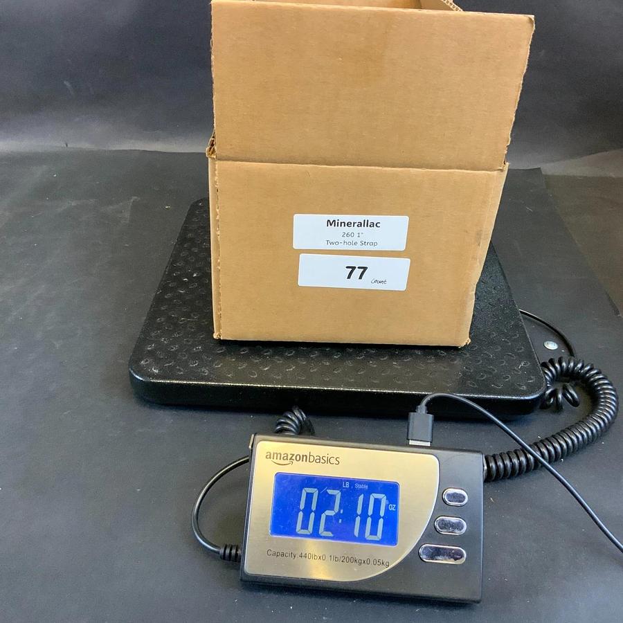 MINERALLAC 260 1” TWO-HOLE STRAP - BOX OF 77 ($18 OBO)