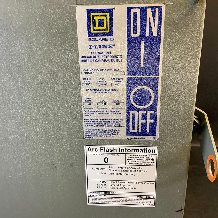 Used SQUARE D I-LINE PS4620G BUSWAY PLUG-IN UNIT ($1500 OBO)