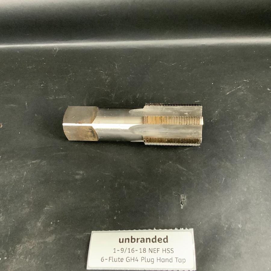 Used Unbranded 1-9/16-18 NEF HSS 6-FLUTE GH4 PLUG HAND TAP ($75 OBO)