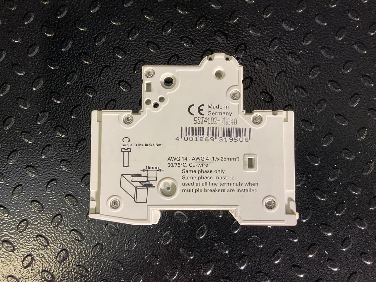 Used SIEMENS 5SJ4102-7HG40 ($19.99/EACH OBO)