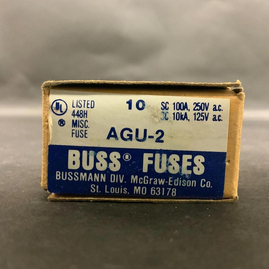 Used BUSSMANN AGU2 FUSE - BOX OF 10 ($35 OBO)
