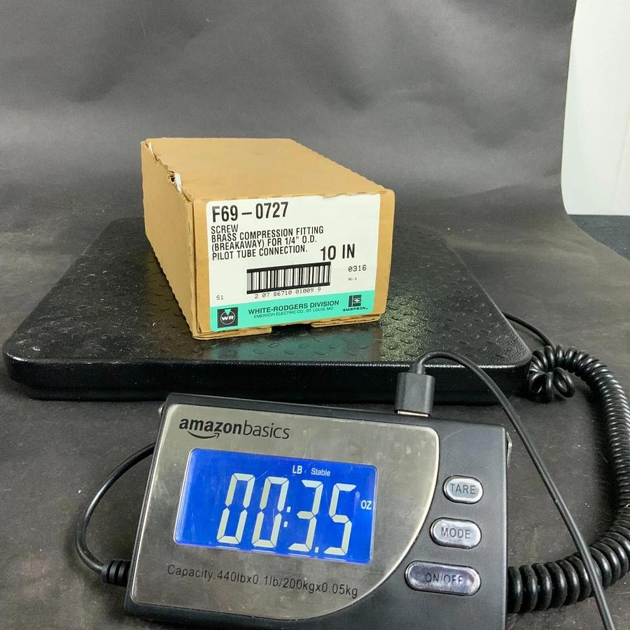 WHITE ROGERS F69-0727 1/4” BRASS COMPRESSION FITTING - SET OF 10 ($30 OBO)