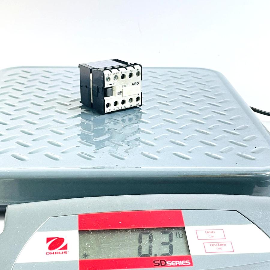 Used AEG LS07 10E MINIATURE CONTACTOR 24V DC COIL 3-POLE 16A 910-302-011-00