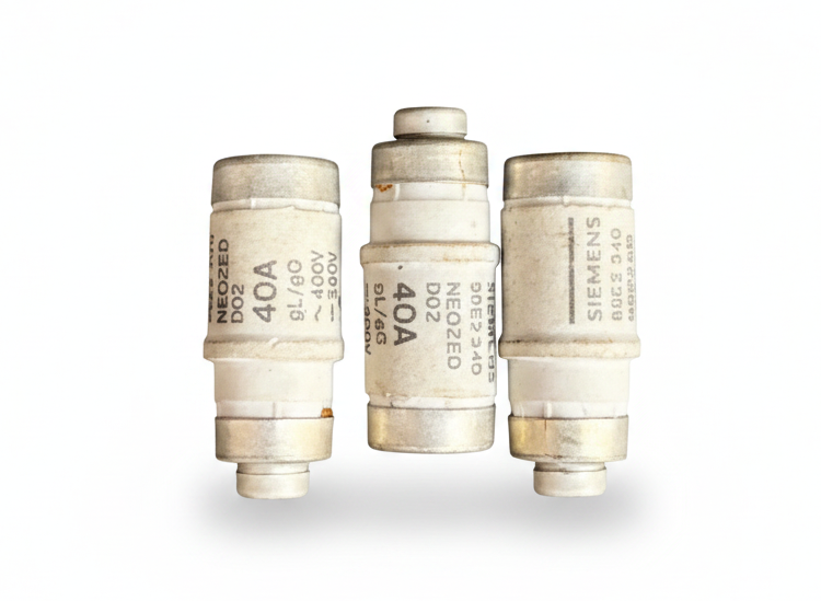 Refurbished LOT OF 3 SIEMENS 5SE2340 FUSE LINKS 40A 400V ELECTRICAL PROTECTION REFURBISHED