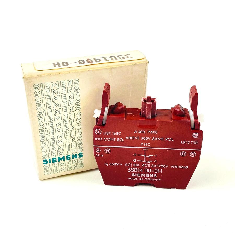 Used SIEMENS 3SB1400-0H 2NC CONTACT BLOCK INDUSTRIAL CONTROL SWITCH REPLACEMENT