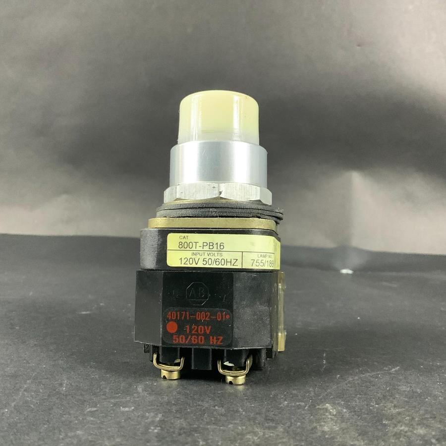 Used ALLEN BRADLEY 800T-PB16 WHITE ILLUMINATED PUSH BUTTON ($15 OBO)