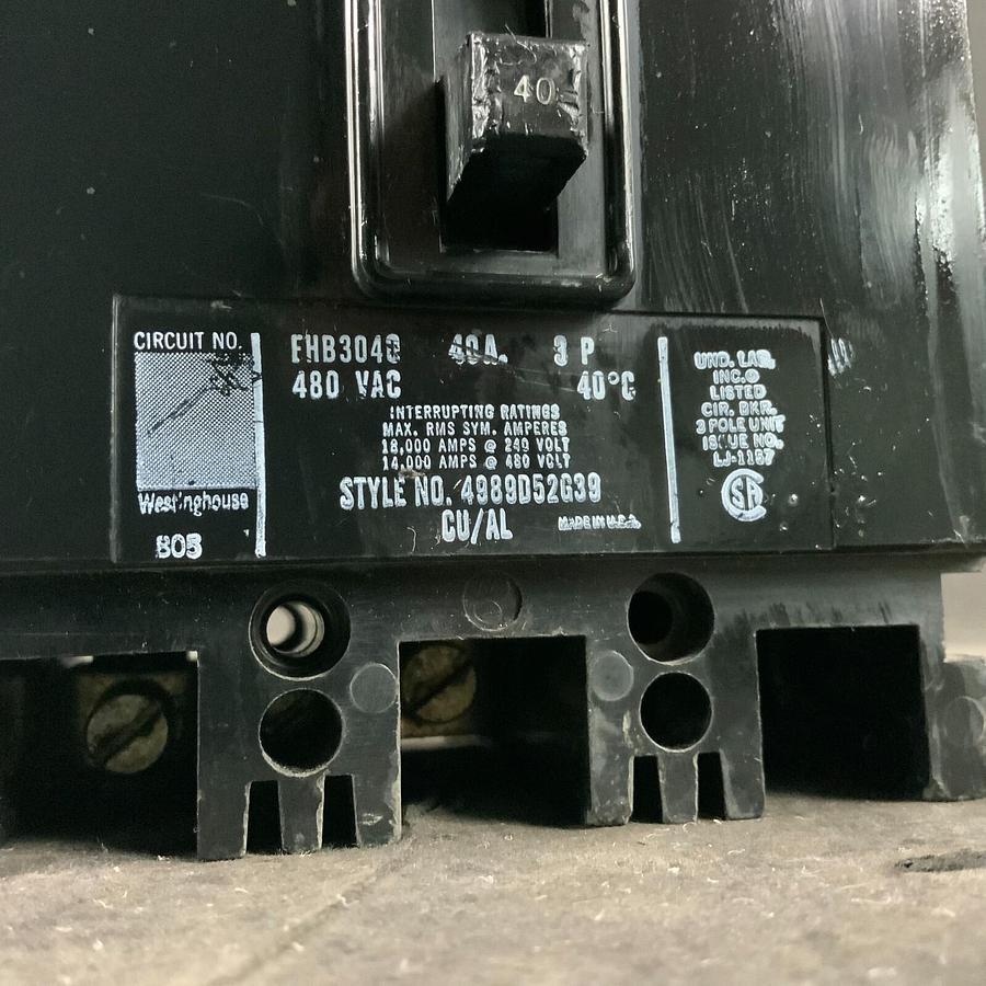 Used WESTINGHOUSE FHB3040 CIRCUIT BREAKER ($40 OBO)