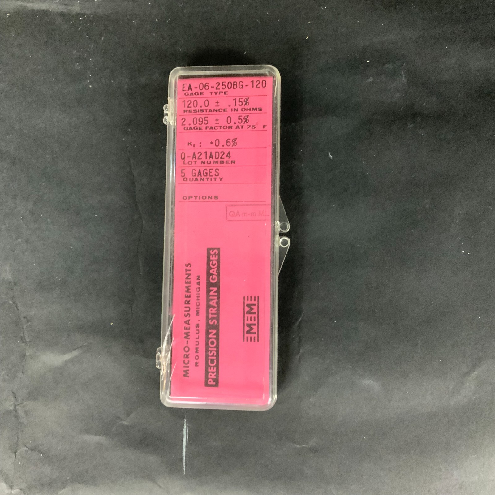 Used MICRO-MEASUREMENTS EA-06-250BG-120 PRECISION STRAIN GAUGE - BOX OF 5 ($25 OBO)