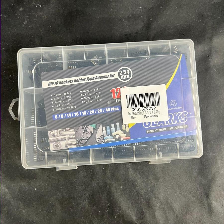Used CLARKS DIP IC SOCKETS SOLDER TYPE KIT - 122 PIECES ($15 OBO)