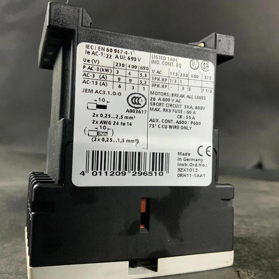 Used SIEMENS 3RT1016-2BB42 CONTACTOR ($25 OBO)