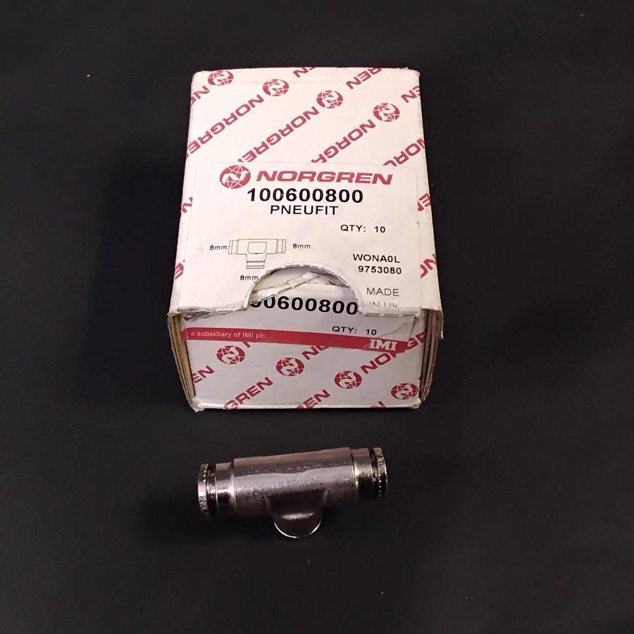 Used NORGREN 100600800 PNEUFIT CONNECTOR- BOX OF 8 ($45 OBO)