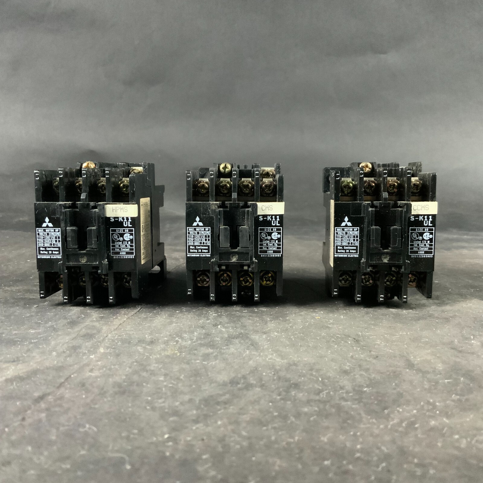 Used MITSUBISHI MSO-K11 UL CONTACTOR - SET OF 3 ($60 OBO)