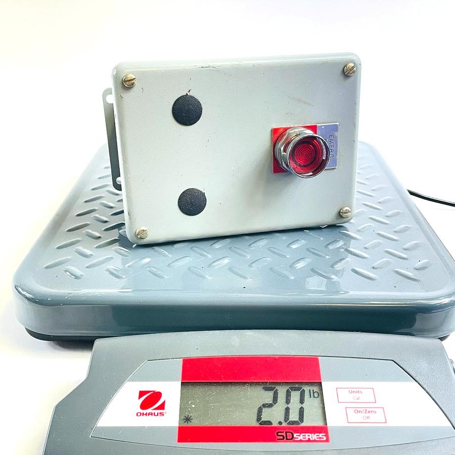Used HOFFMAN A643DSC STEEL CONTROL ENCLOSURE CUTLER HAMMER E22 EMERGENCY STOP DB15