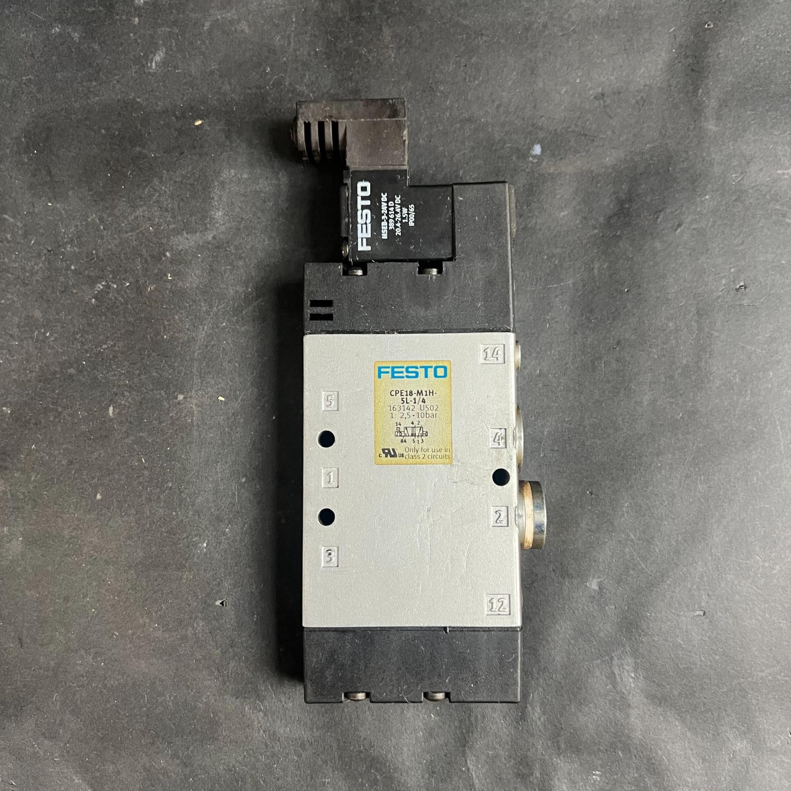 Used FESTO CPE18-M1H-5L-1/4 SOLENOID VALVE ($50 OBO)