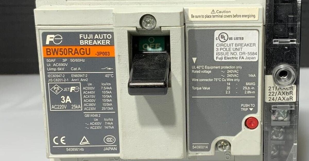 Used FUJI BW50RAGU-3P003 AUTO BREAKER