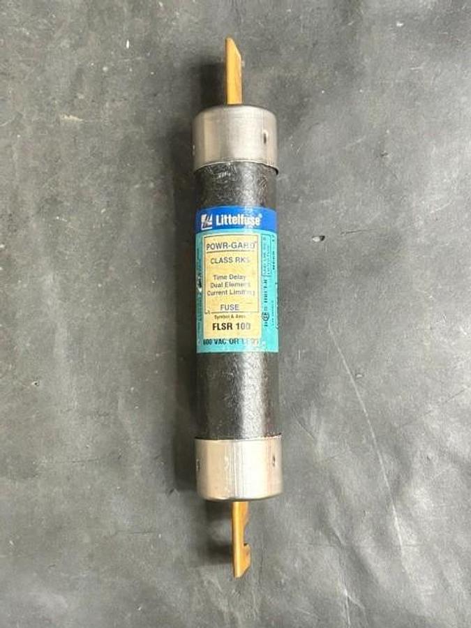 Used LITTELFUSE POWR-GARD FLSR-100 FUSE