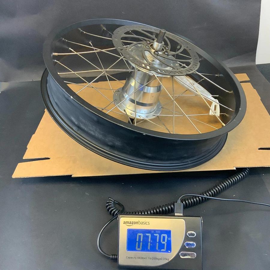 Used 20"x4-1/4 ELECTRIC BIKE REAR RIM WITH SX3K HUB AN ROTOR ($180 OBO)