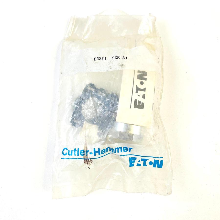 Used CUTLER HAMMER E22E1 SER A1 FLUSH BLACK PUSHBUTTON NEW SEALED INDUSTRIAL CONTROL