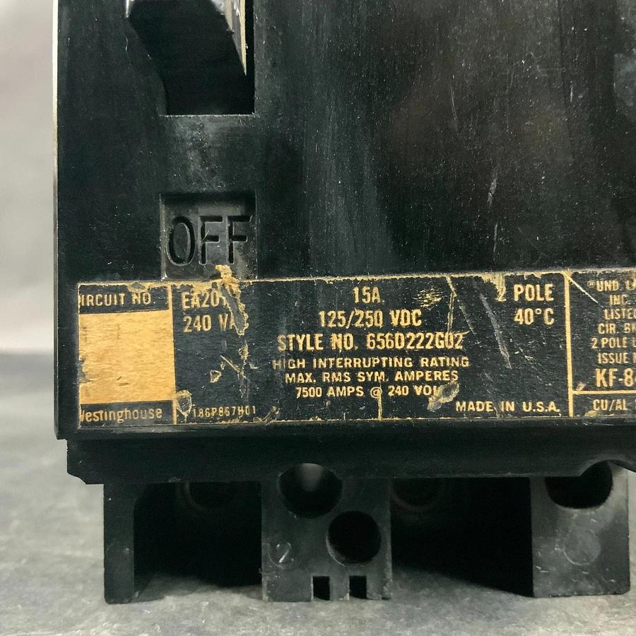 Used WESTINGHOUSE EA2015 CIRCUIT BREAKER ($35 OBO)