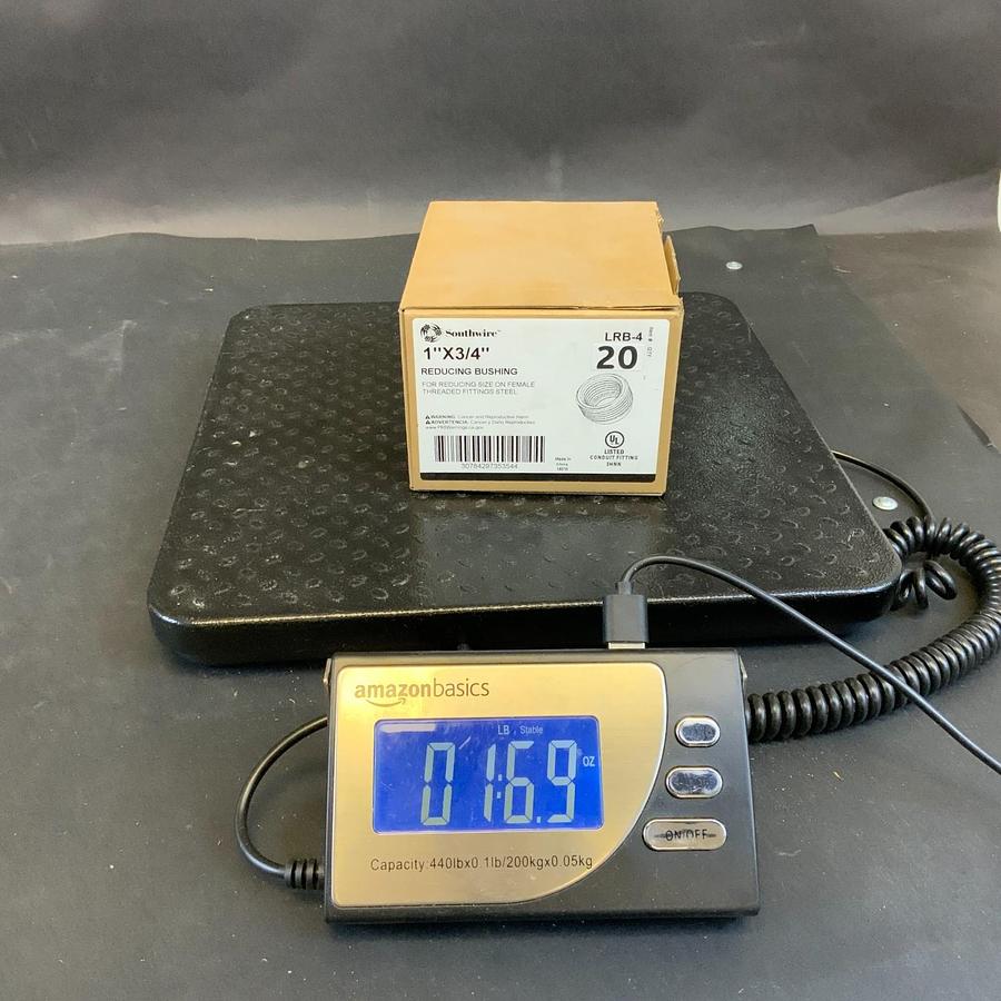Used SOUTHWIRE LRB-4 1”X3/4” REDUCING BUSHING - BOX OF 20 ($20 OBO)