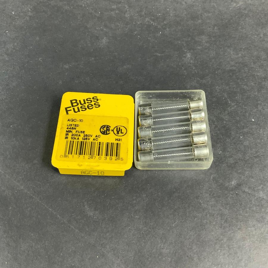 BUSSMANN AGC-10 FUSE - SET OF 5 ($6.50)