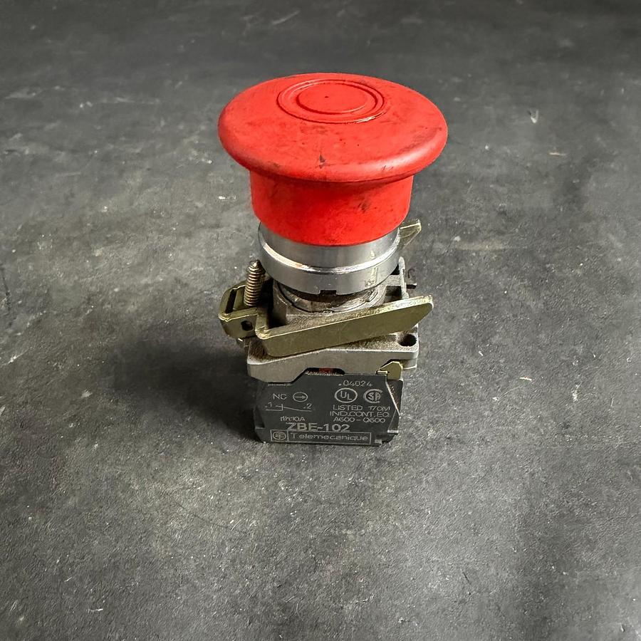Used TELEMECANIQUE ZBE-102 MUSHROOM HEAD RED PUSHBUTTON ($25 OBO)